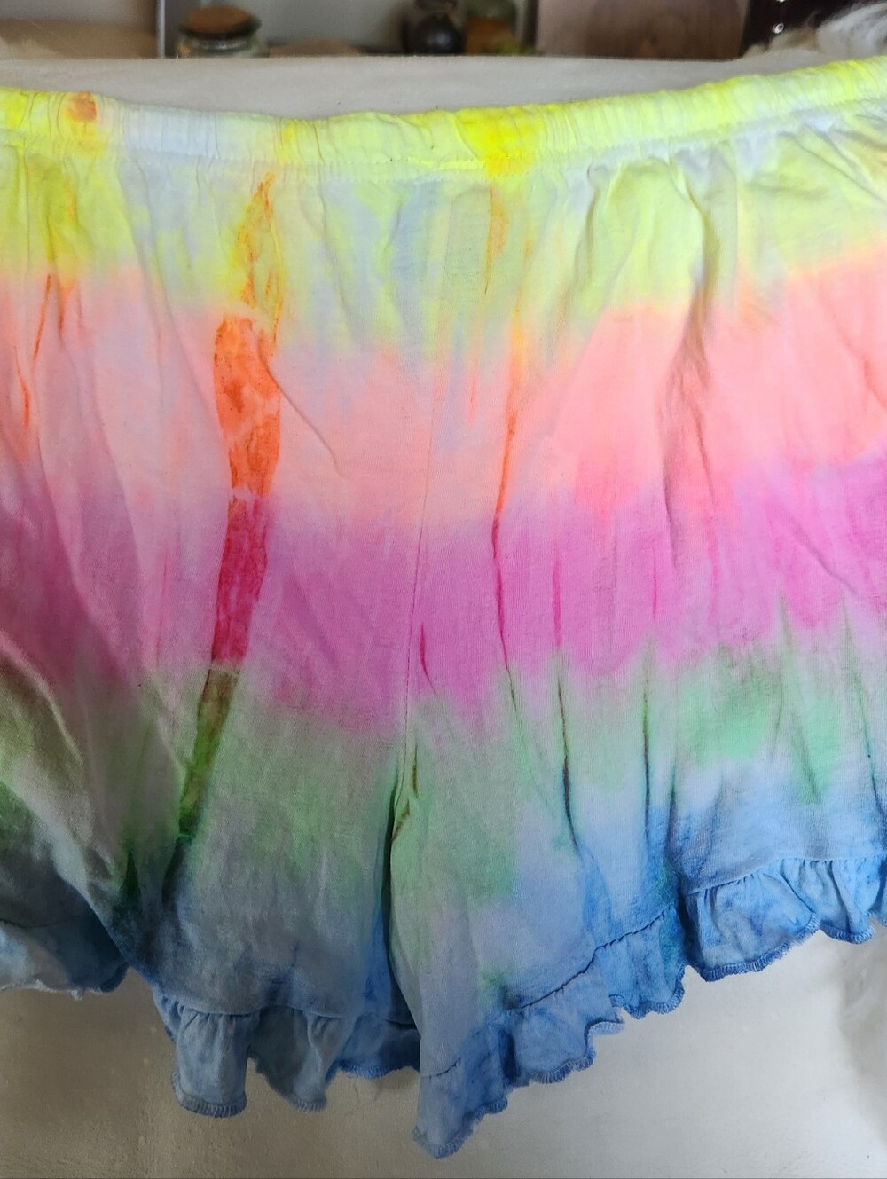 Tie-Dye Ruffle Hem Women's Skort - Multicolor